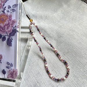 glass beads phone strap
